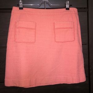 Loft Pink Tweed Shift Skirt